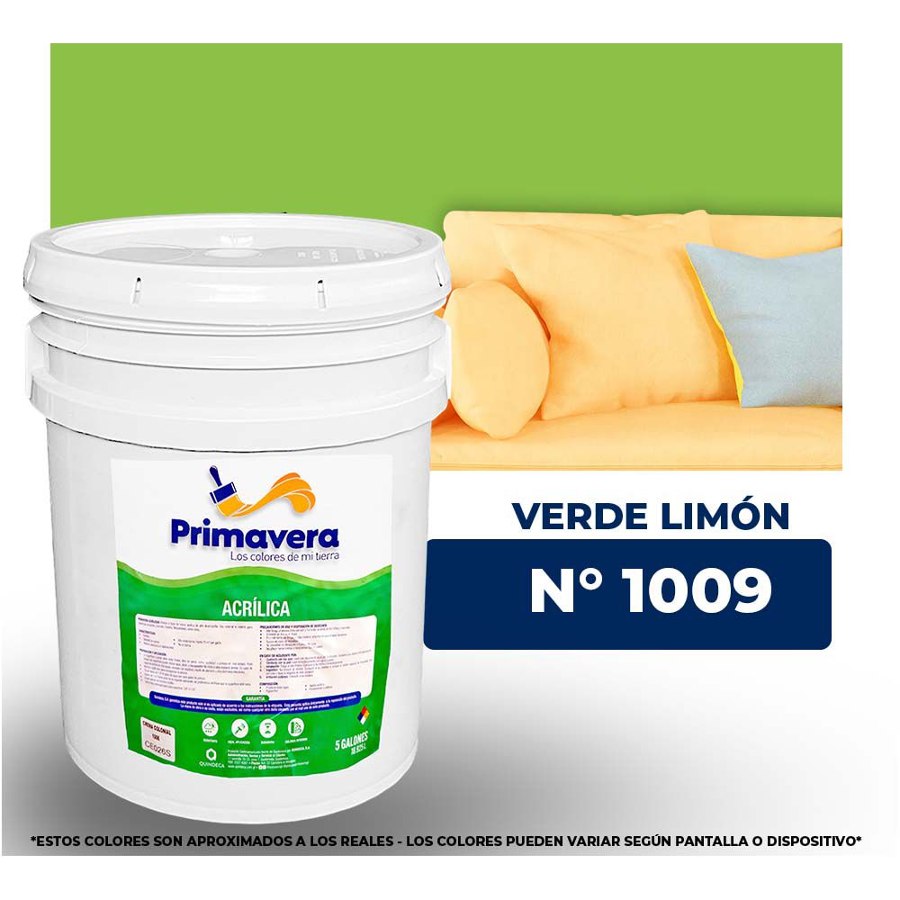 VINILICA  PRIMAVERA  VERDE LIMON Nº 1009  CUB. (NC)