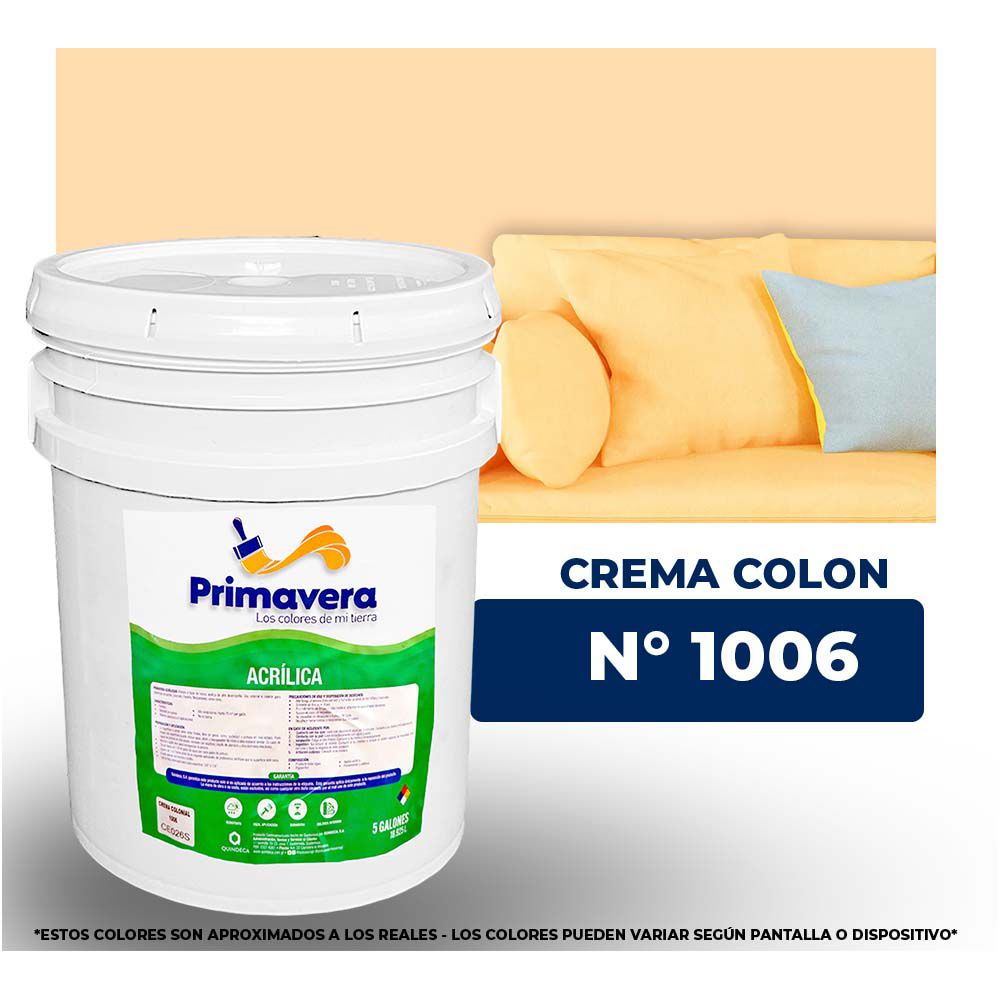 VINILICA  PRIMAVERA  CREMA COLON.  Nº 1006  CUB.