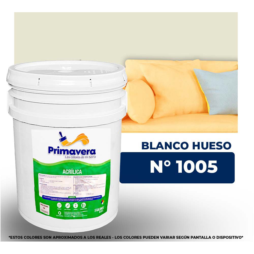 VINILICA  PRIMAVERA  BLANCO HUESO Nº 1005  CUB.