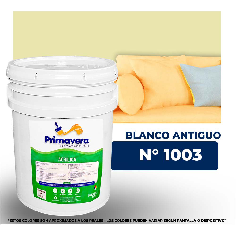 VINILICA  PRIMAVERA  BLANCO ANTIG.  Nº 1003  CUB. (NC)