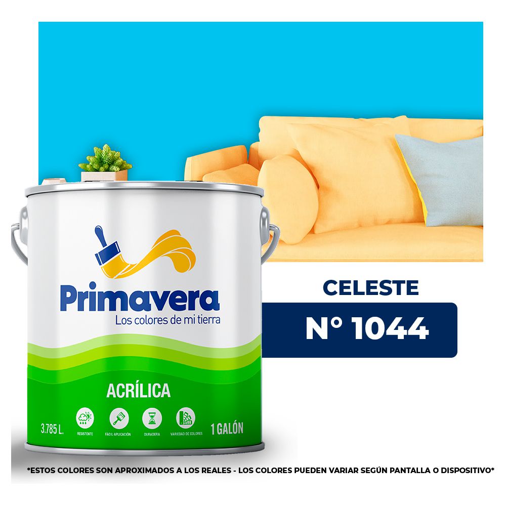 VINILICA  PRIMAVERA  CELESTE   Nº 1044  GALON (NC)
