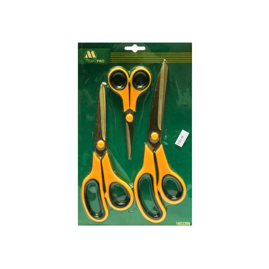 TIJERAS MULTIUSO JGO.  3 PZS HM-2689
