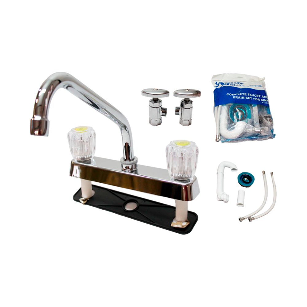 KIT MEZCLADOR COMPLETO LLAVE-SIFON-DESAGUE-VALVULA P-11441