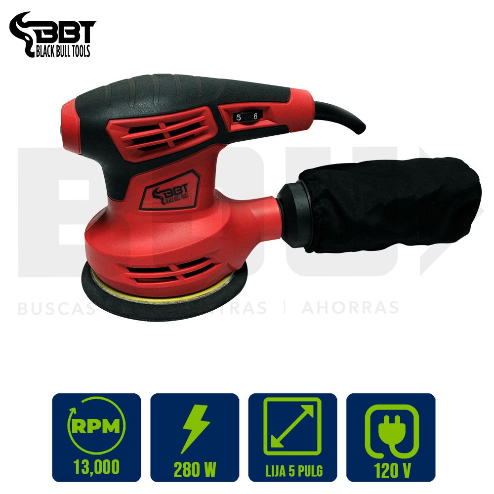 LIJADORA ORBITAL 5 PLG. 280W 120V 13000RPM BBT WT02A3039