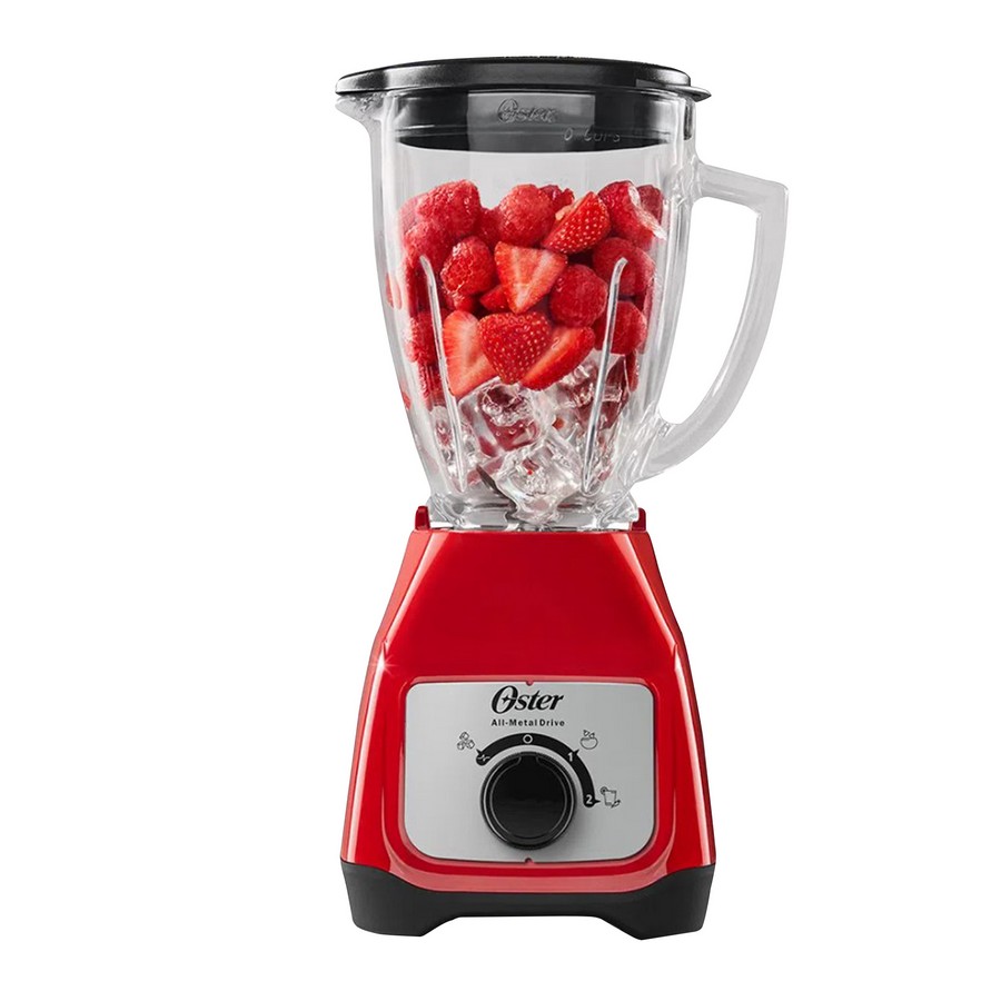 LICUADORA VASO VIDRIO 1.5 LTS. 2 VEL. ROJA PERILLA OSTER BLSTKAG-RRD