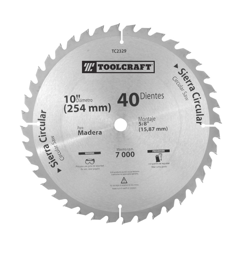 DISCO P/SIERRA CIRCULAR TUNGS. TRUPER 10 X 5/8 X 40D 18305/TC2329