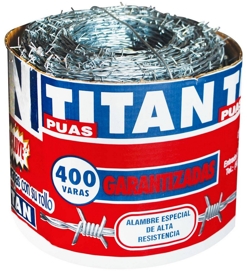 ALAMBRE ESPIGADO TITAN 400V CON 3LBS GRAPA