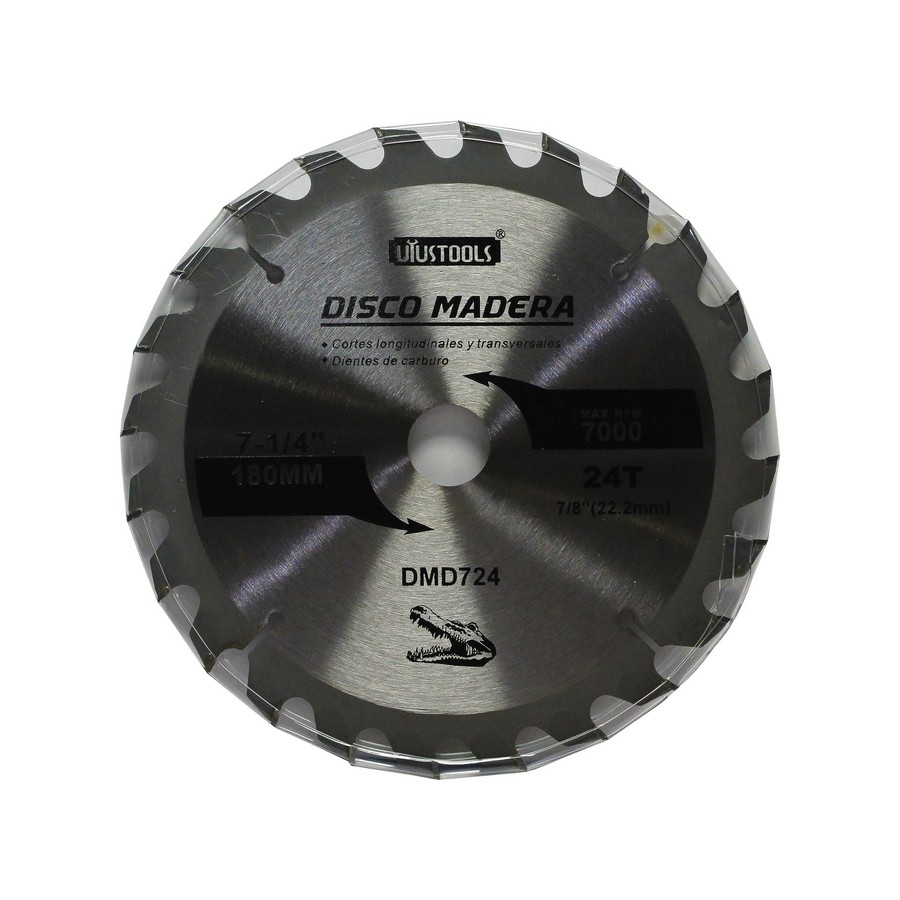 DISCO P/SIERRA CIRC. TUNGS. P/MADERA UYUS 7 1/4 X 40D X 7/8
