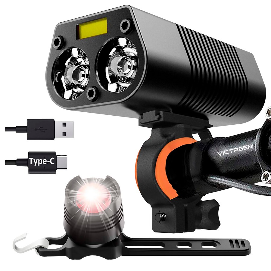 LAMPARA P/BICICLETA VICTAGEN 2 LED 2400LM RECARG. X00212VFDP