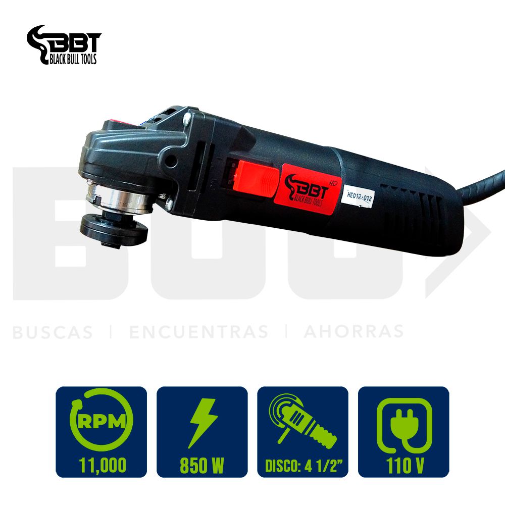 PULIDORA ELECT. 4 1/2 PLG. 850W 110V 11000RPM BBT KMS9105