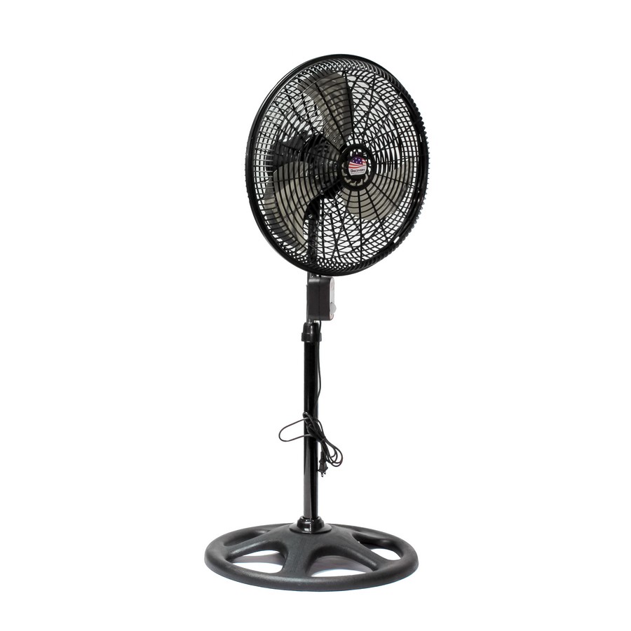 VENTILADOR PEDESTAL ACERO INOX.  18 PULG TY-1001-BK/TY-18-BK