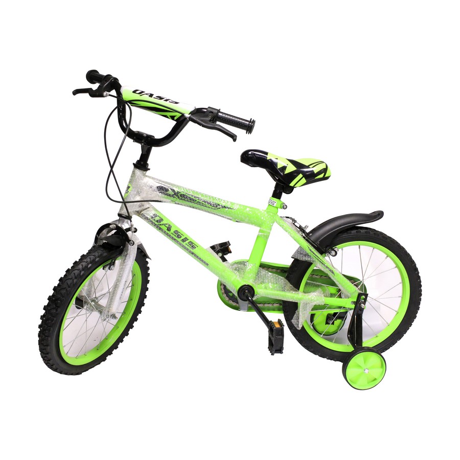 BICICLETA NIÑO SHBEJIA RIN 16 VERDE CAMO CON CANASTA MCXS