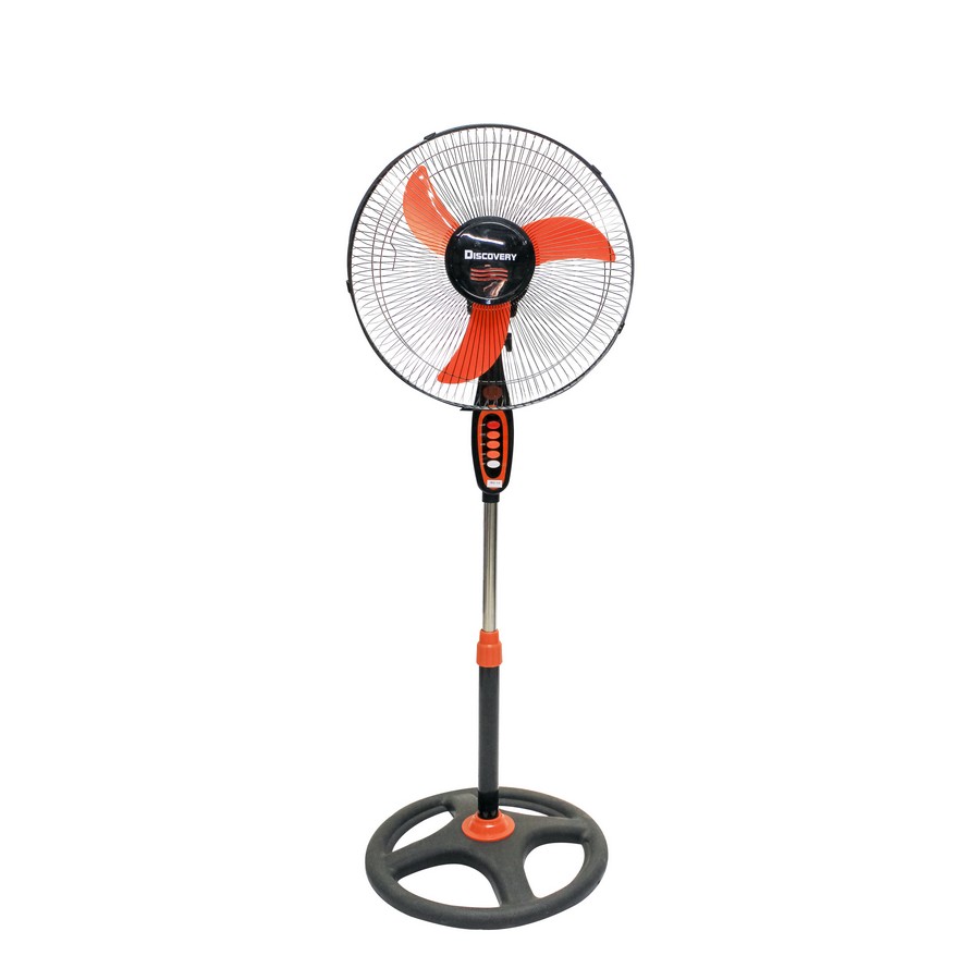 VENTILADOR PEDESTAL C/LAMPARA ASPA NARANJA 16PULG 110V SY-04-OR