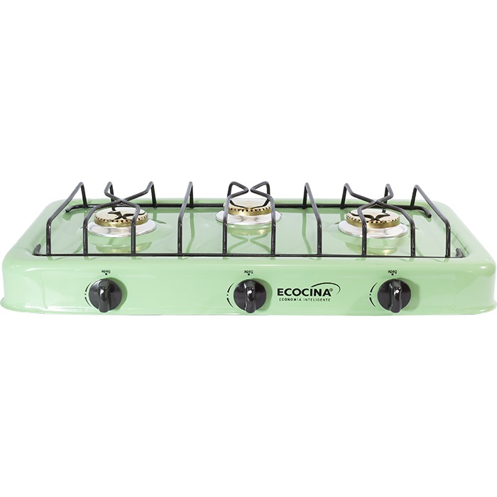 COCINA DE MESA GAS 3Q VERDE ECOCINA