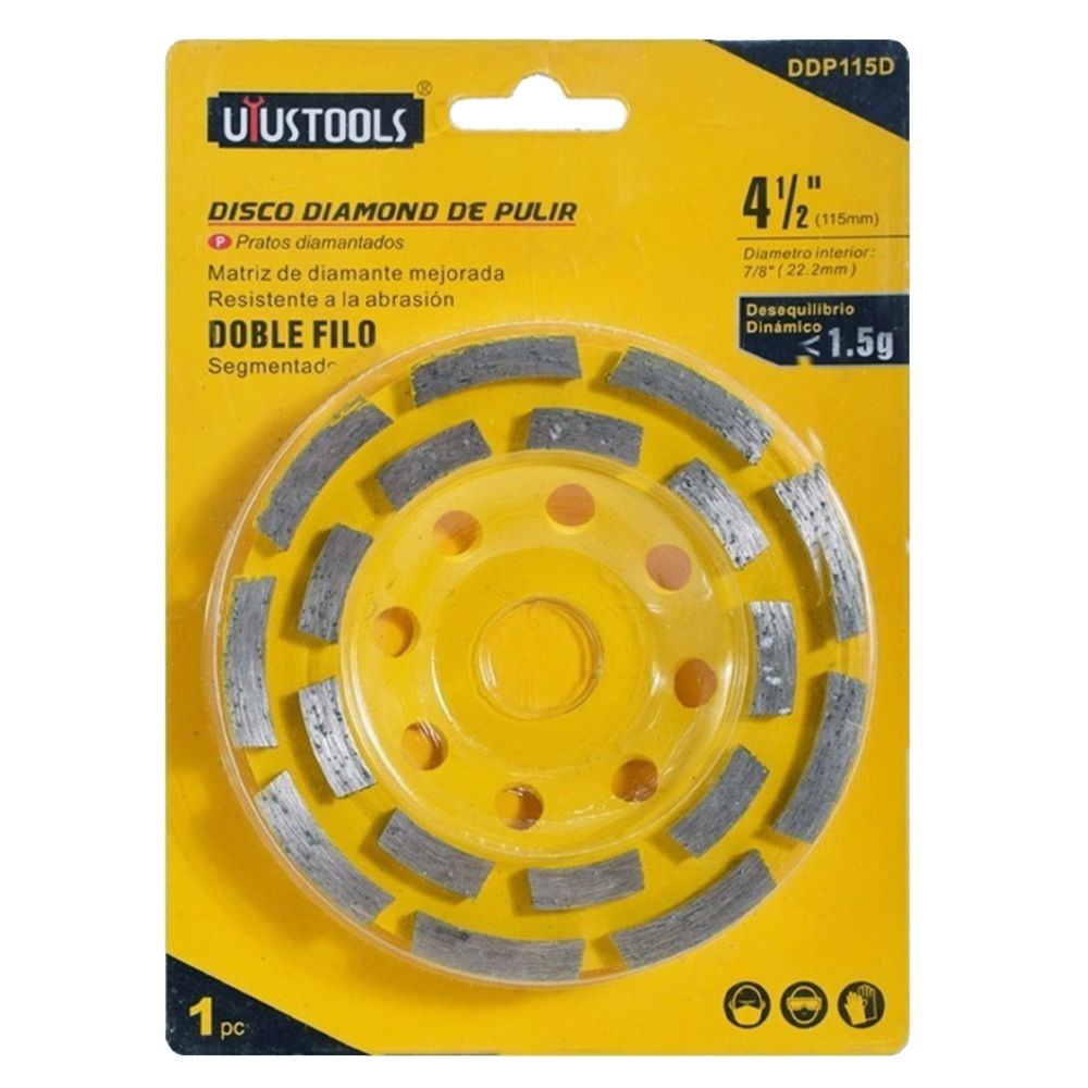DISCO DIAMANTE PULIR DOBLE FILO 4 1/2 DDP115D