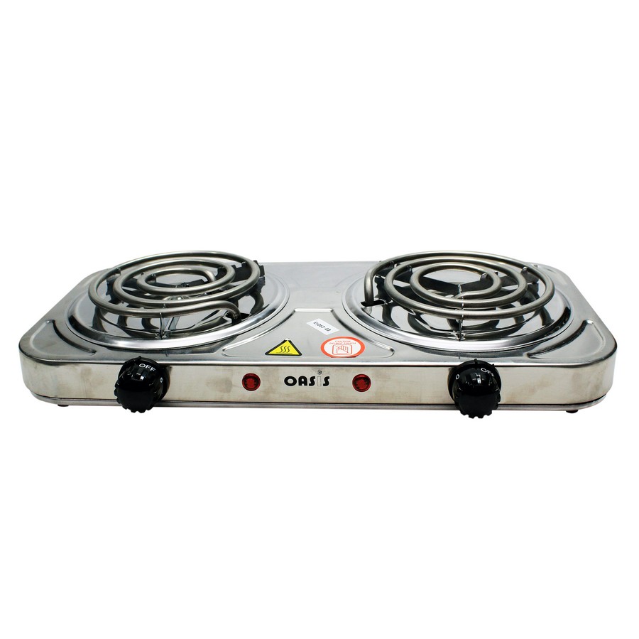 COCINA ELECTRICA 2 HORNILLA  A/ INOX OA-9004 (DESC)