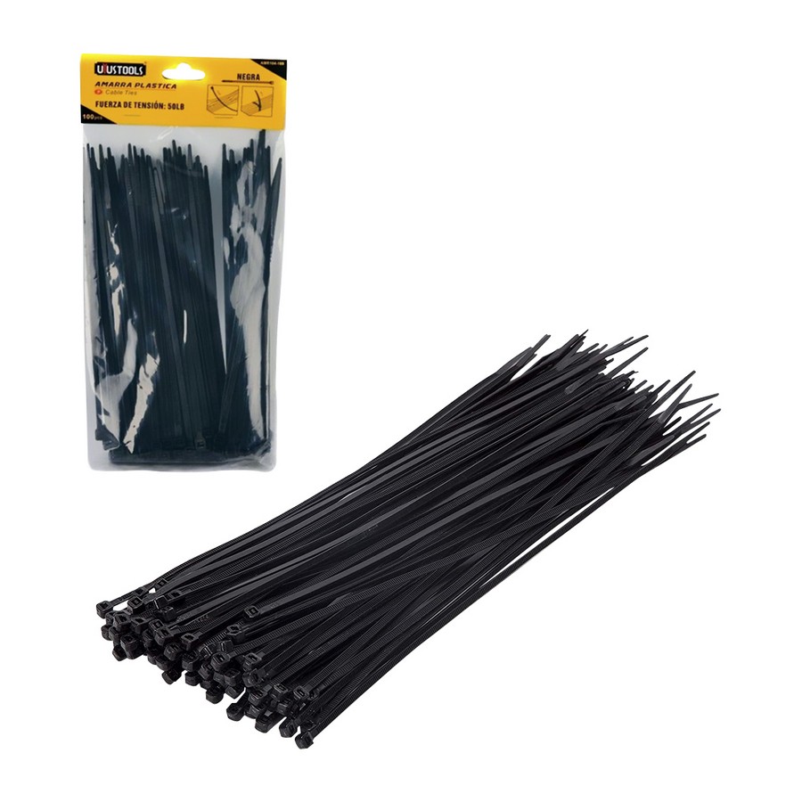 CINCHOS PLASTICOS 10 PULG NEGRO 20507B/AMR145