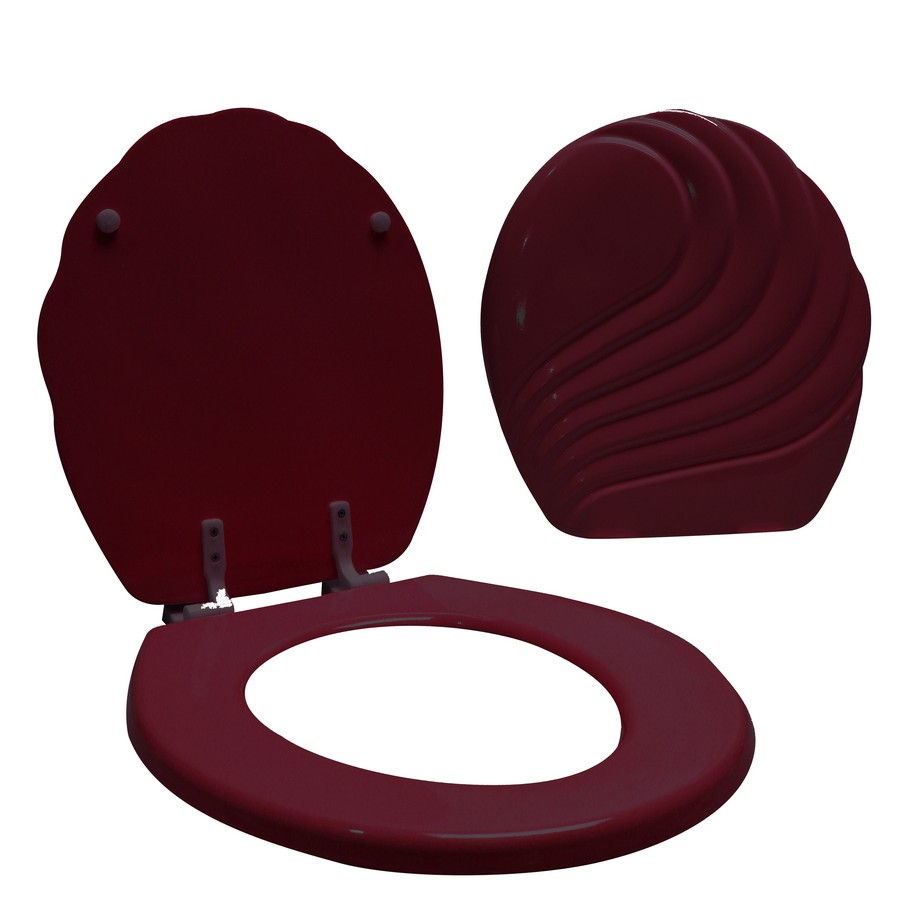 ASIENTO P/INODORO T/CONCHA ROJO VINO LHC-8404/LHC-8404
