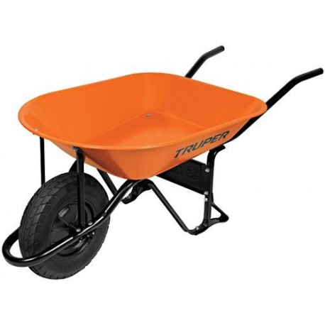 CARRETILLA PESADA RUEDA HULE 4.5 PIES CUBICOS TRUPER 11744