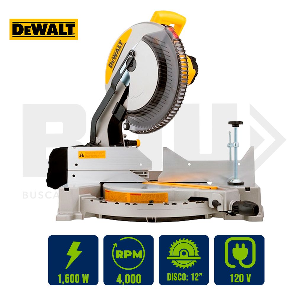 SIERRA INGLETEADORA HD 12PLG. 1600W 15APMS DEWALT DWS715 (NC)
