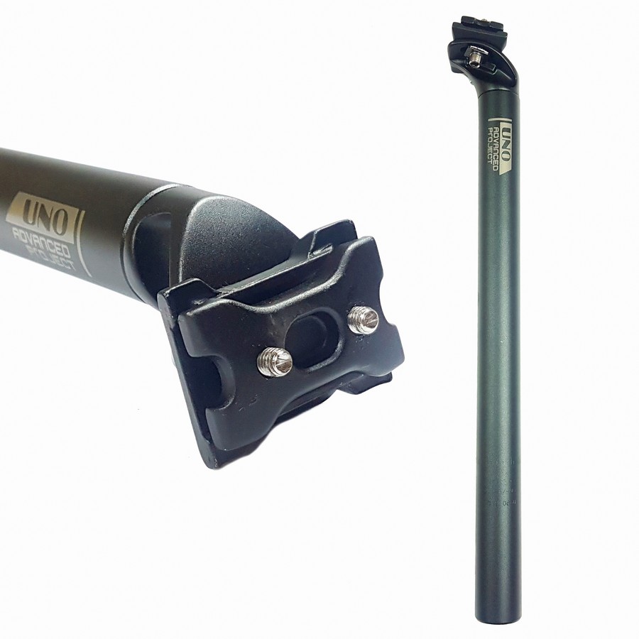 POSTE ALUM. NEGRO 30.9 X 400MM CON BASE