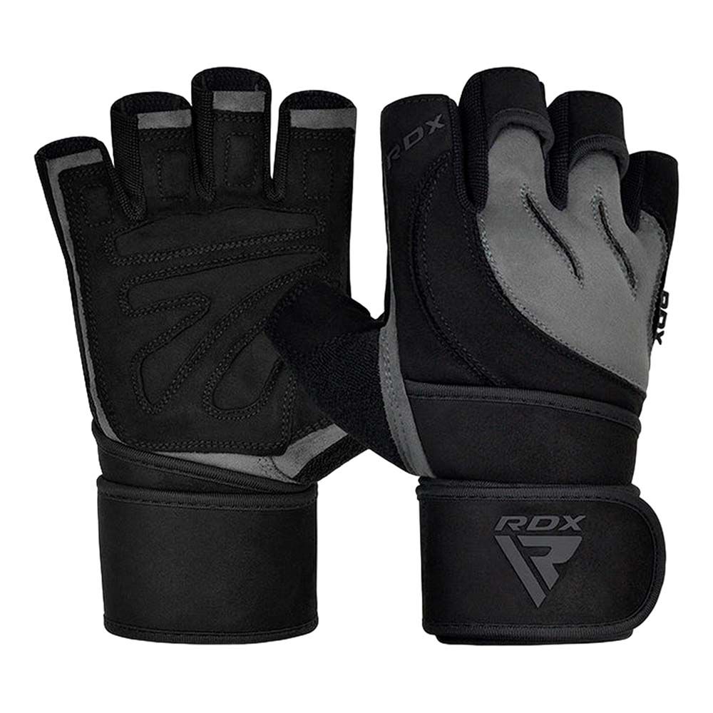 GUANTES P/PESAS RDX GRIS/NEGRO PLUS-XL WGM-L4G-XL+