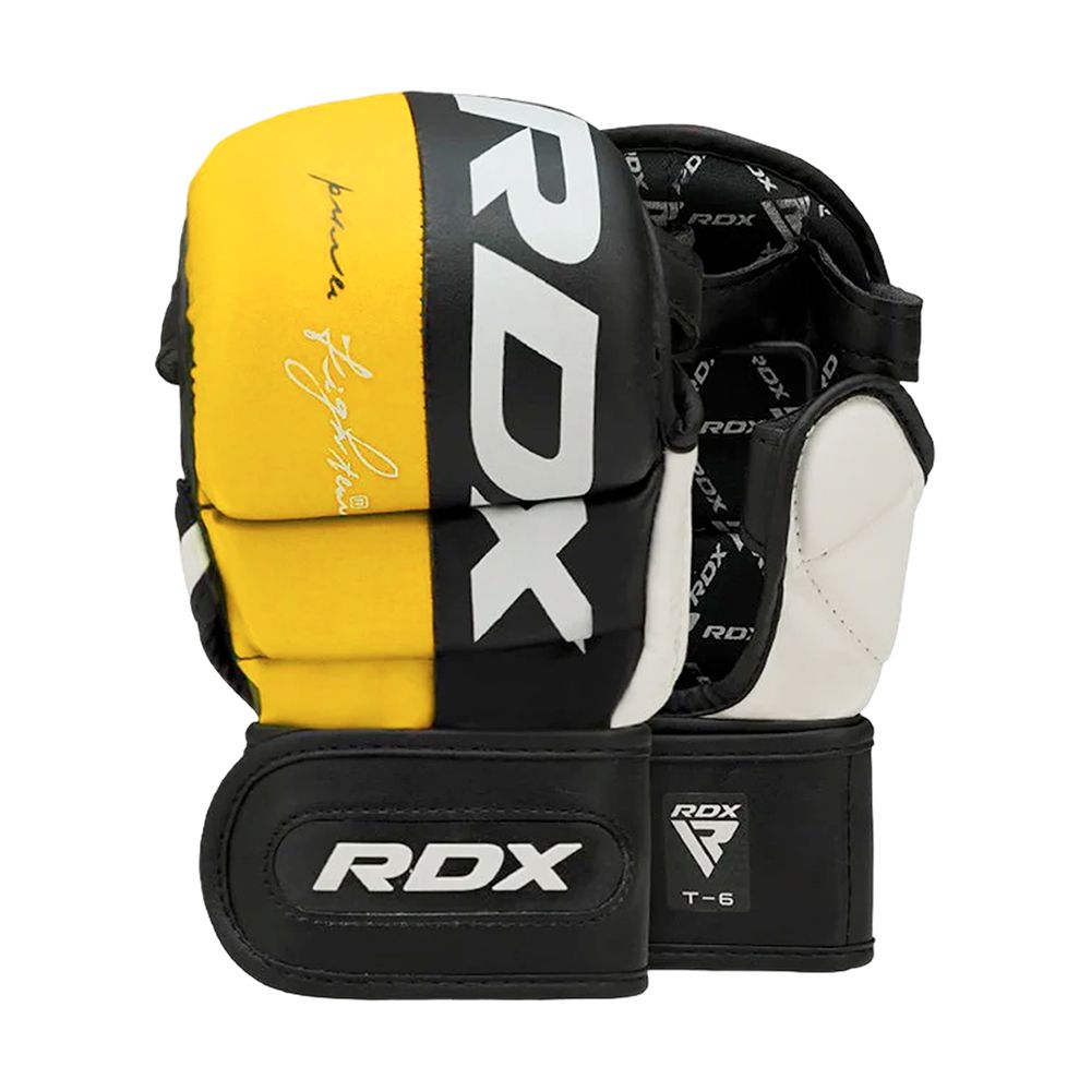 GUANTES MMA ENTRENAMIENTO RDX REX AMARILLO T6 PLUS-XL GGR-T6Y-XL+