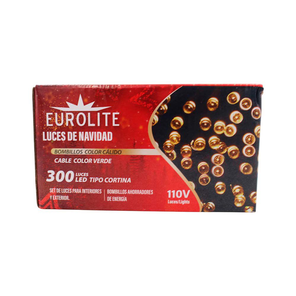 GUIA NAVIDEÑA 300 LED AMARILLA CBL VERDE LD-302A