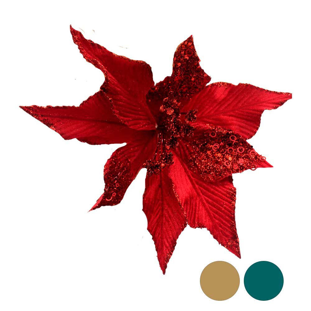 ADORNO NAVIDAD FLOR 35CM 84532