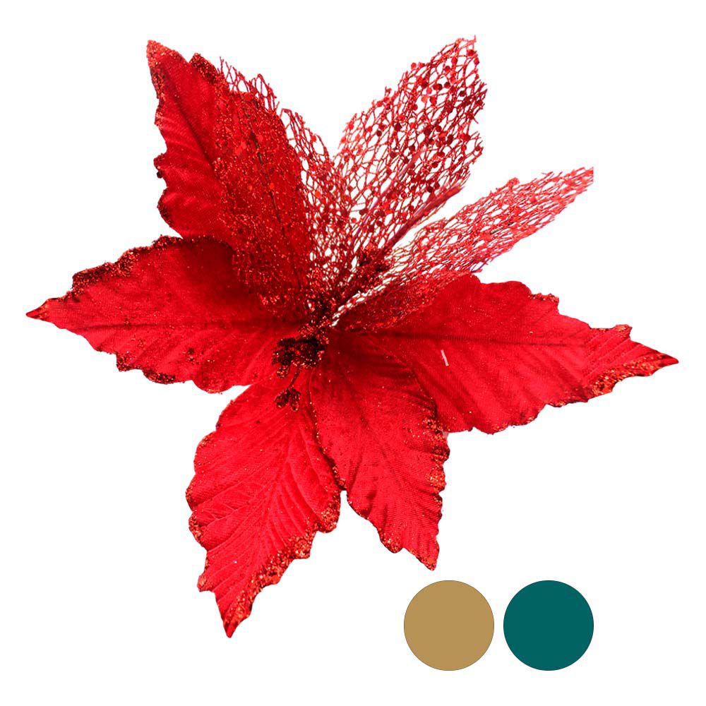 ADORNO NAVIDAD FLOR 35CM 84533