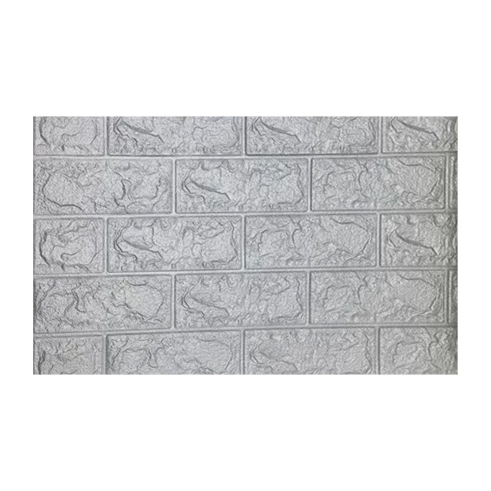 PANEL VINIL C/ADHESIVO GRIS PLATA LADRILLO 38X70CM 84880 (PIEZA)