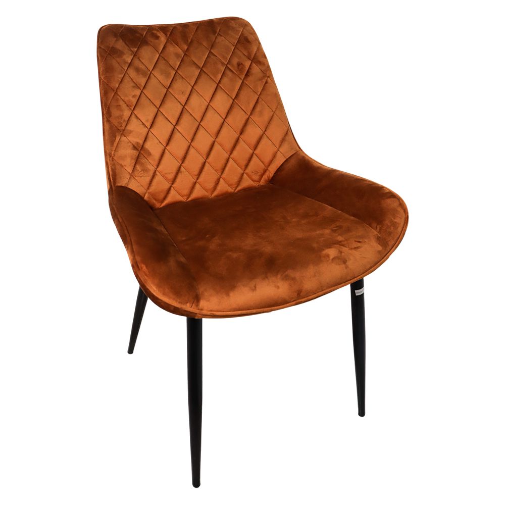 SILLA PARA SALA TERCIOPELO CAFE CON RESPALDO CH-851-BRWN