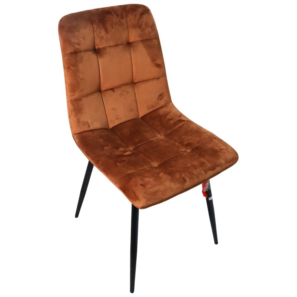 SILLA PARA SALA TERCIOPELO CAFE CLARO CON RESPALDO CH-869-BRWN