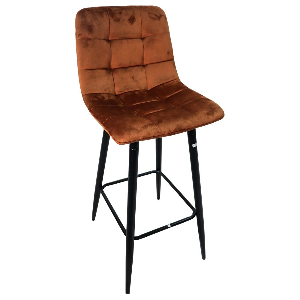 SILLA P/BAR TERCIOPELO CAFE CH-870-BRWN