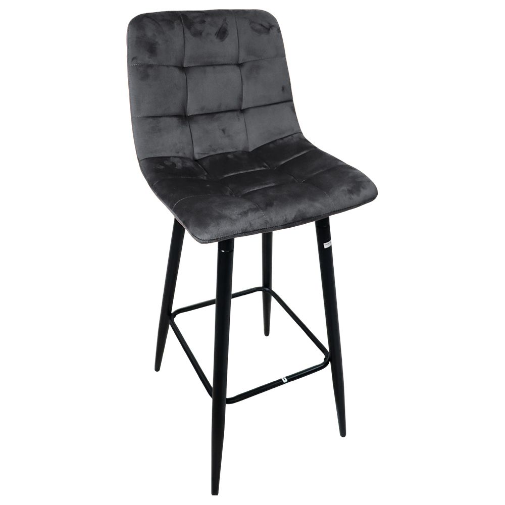 SILLA P/BAR TERCIOPELO GRIS CH-870-DRKGRY