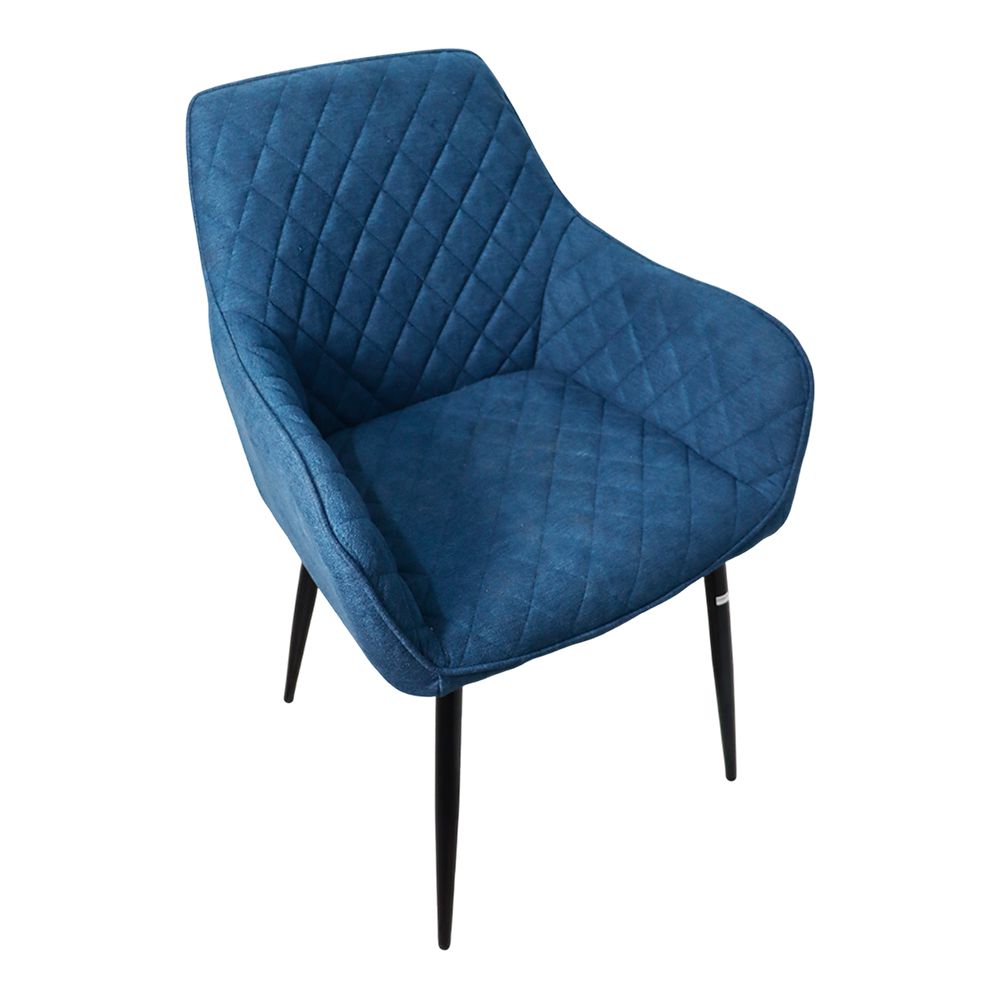 SILLA P/SALA TERCIOPELO AZUL C/RESPALDO C/REPOSABRAZOS CH-873-BLUE