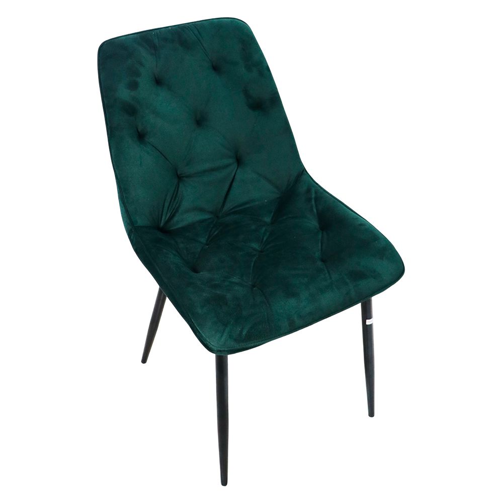 SILLA PARA SALA TERCIOPELO VERDE OSCURO CON RESPALDO CH-944-GREEN