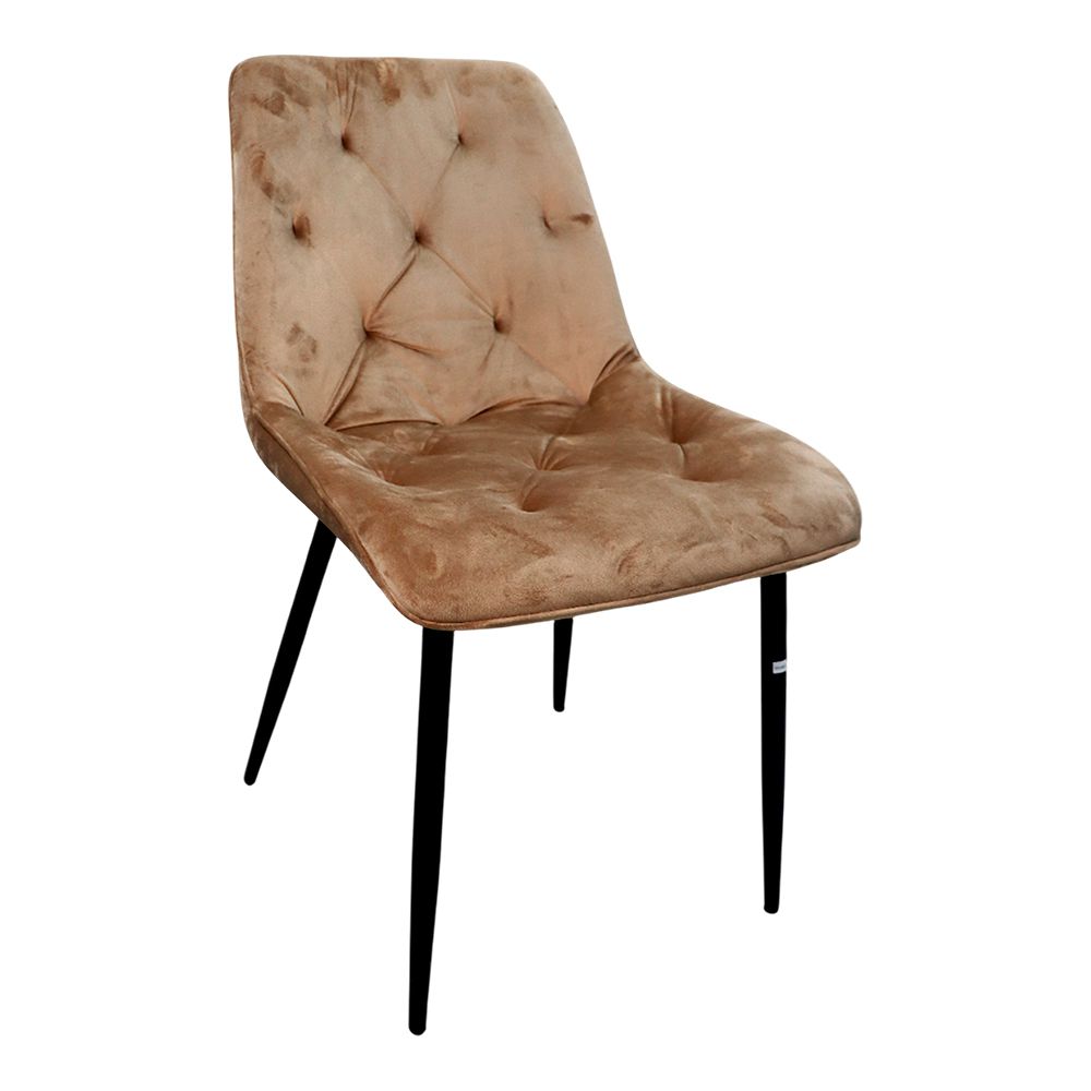 SILLA PARA SALA TERCIOPELO CHOCOLATE CON RESPALDO CH-944-MOCHO