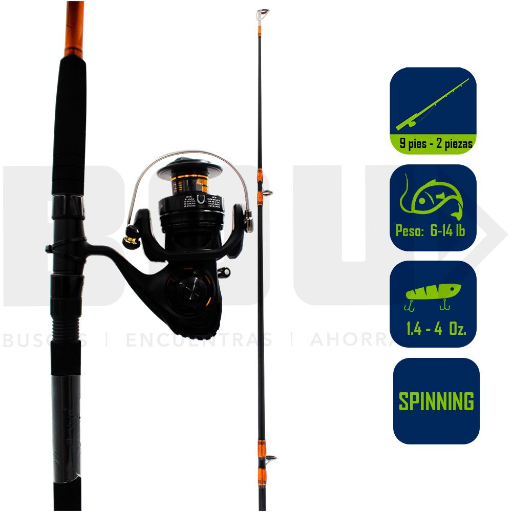 CAÑA PESCA CON CARRETE  SPINNING DAIWA ELIMINATOR 45/9 ELTR45G902MH