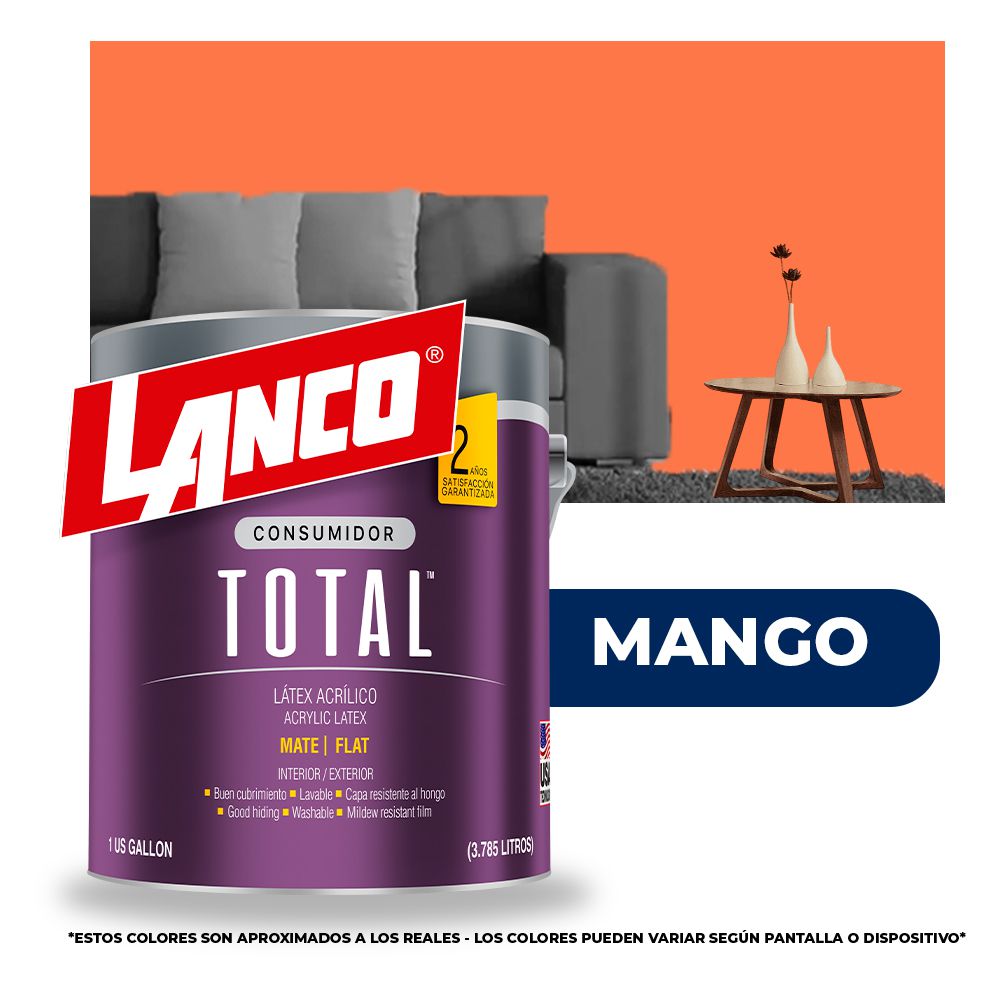 PINTURA TOTAL ACRILICA LATEX MANGO GLN TL3469