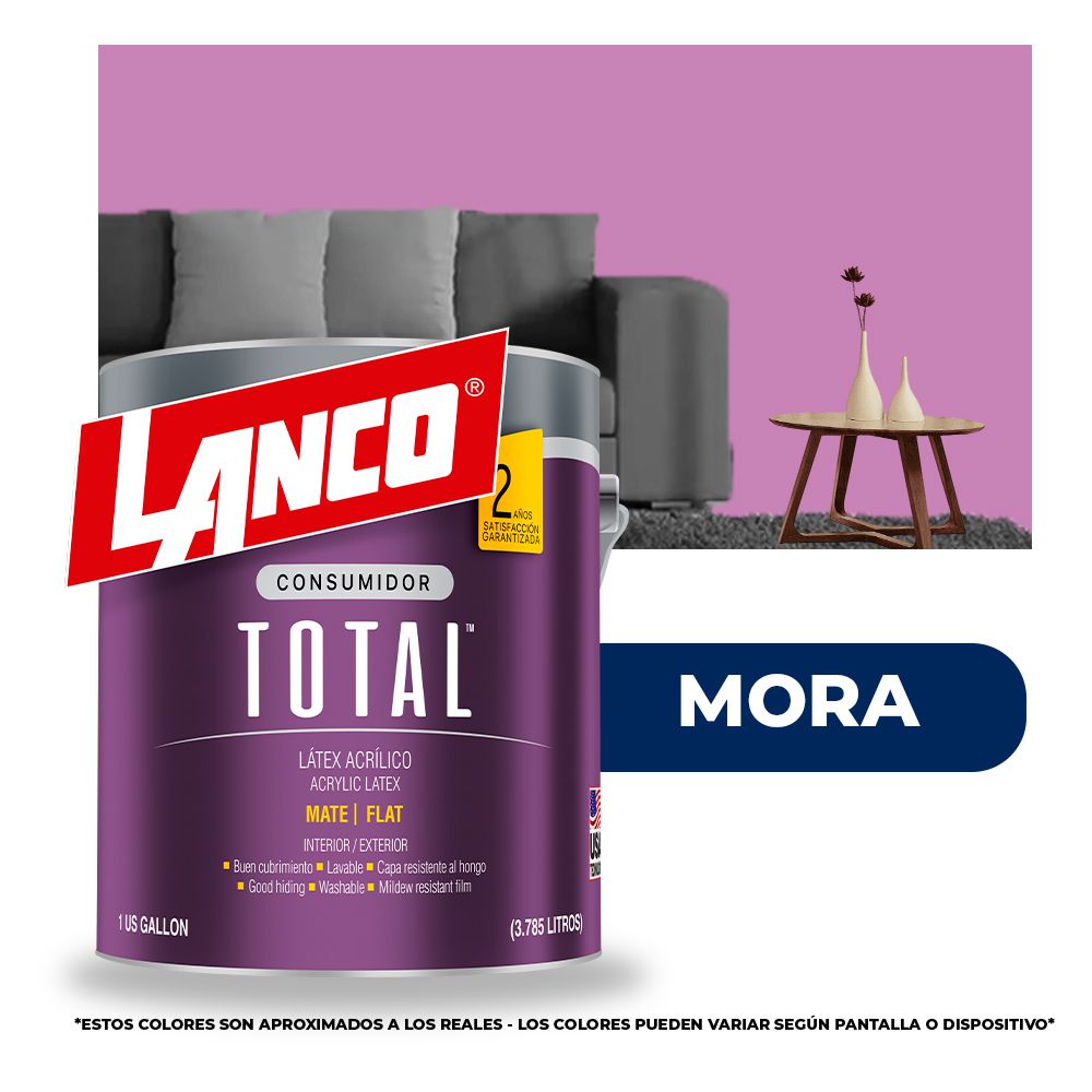 PINTURA TOTAL ACRILICA LATEX MORA GLN TL3459