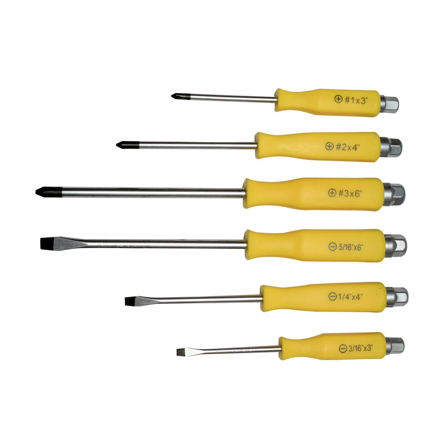 JGO. DESTORNILLADORES GOLPEO 6 PCS HM-2249