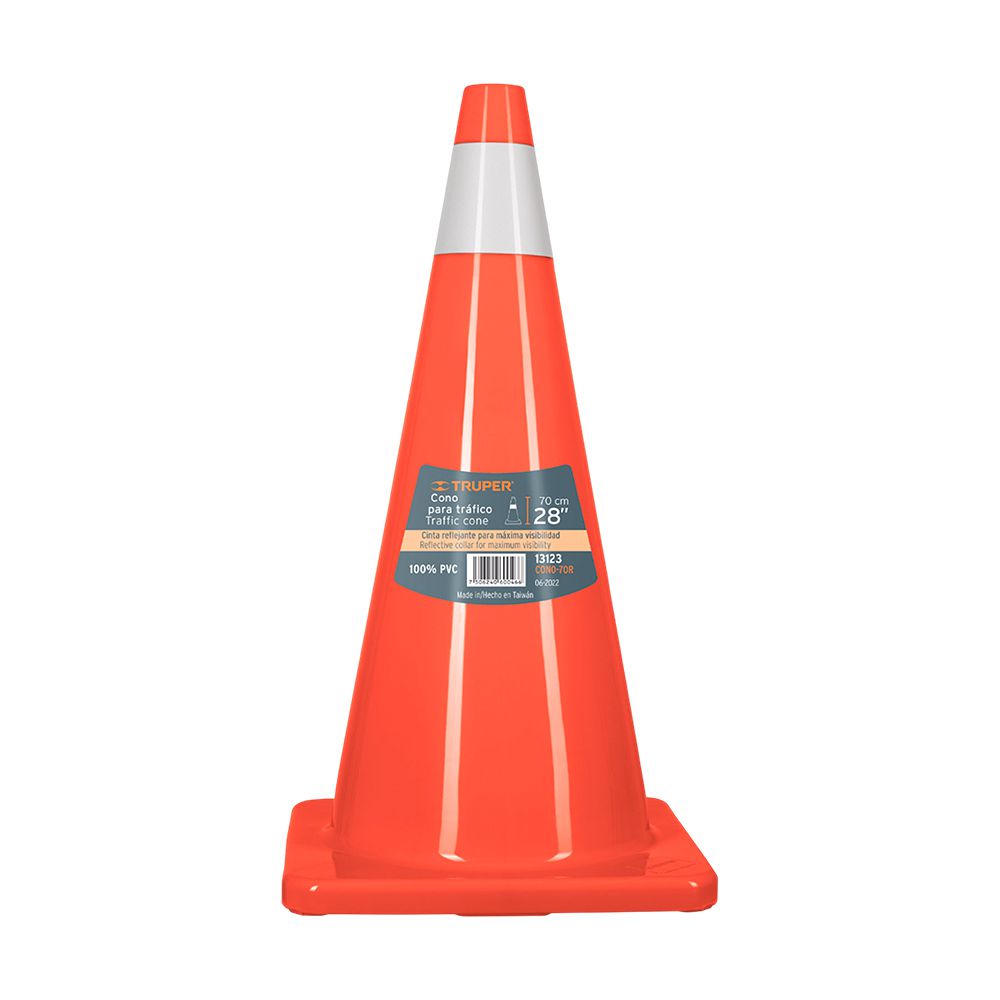 CONO PARA SEÑALIZ CON BANDA REFLEC. 70CMS TRUPER 13123