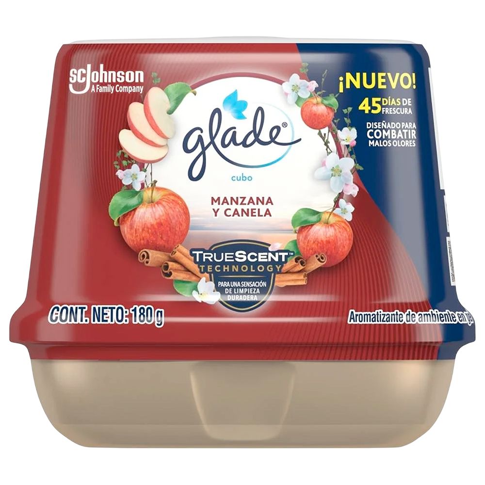 AROMATIZANTE GLADE CUBO MANZANA CANELA 180GR