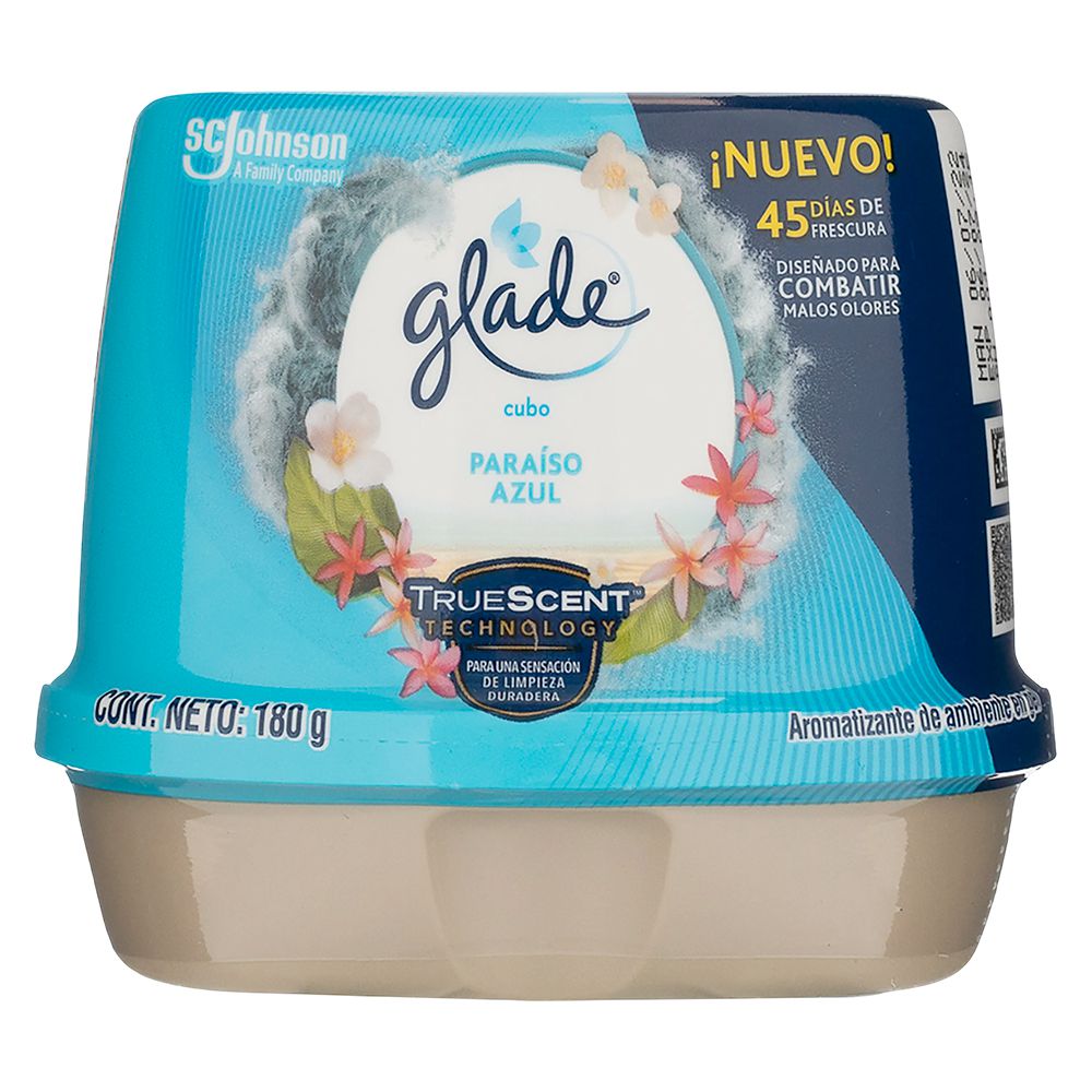 AROMATIZANTE GLADE CUBO FLORES TROPICALES 180GR