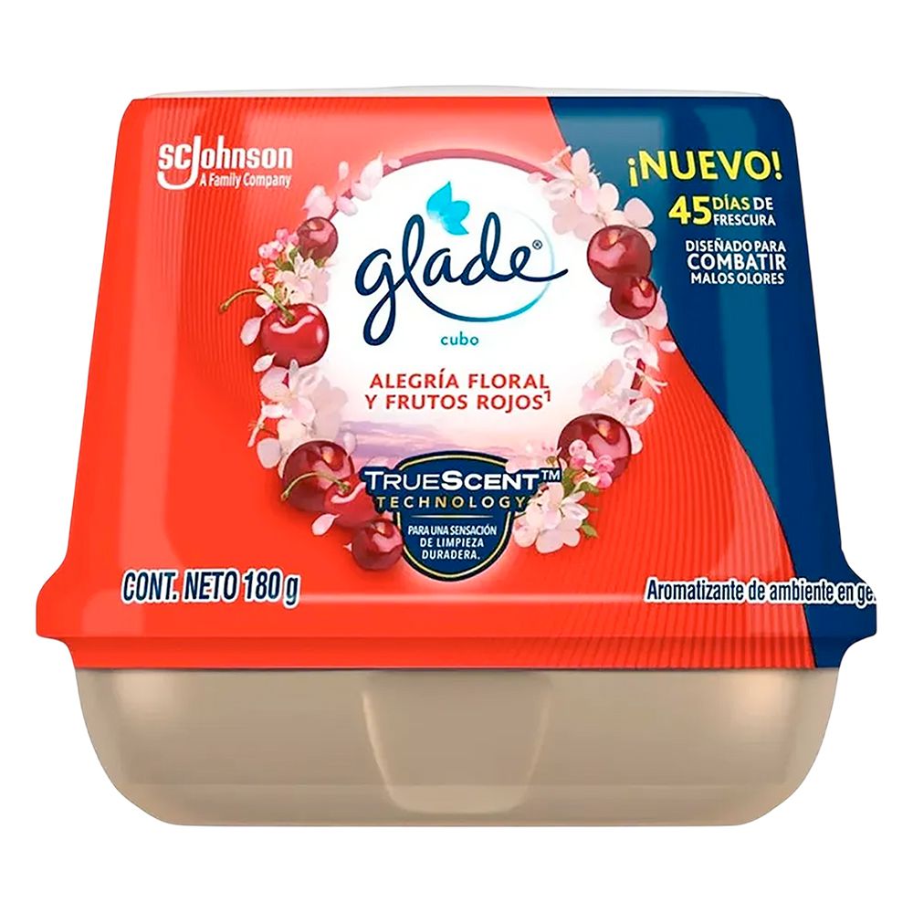 AROMATIZANTE GLADE CUBO FRUTOS ROJOS 180GR