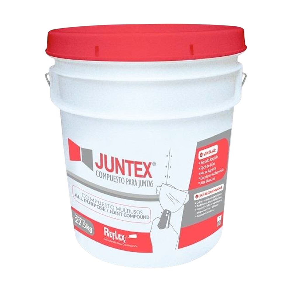 PASTA PARA TABLA ROCA INTERIOR JUNTEX CUBETA 22.5KG. REFLEX