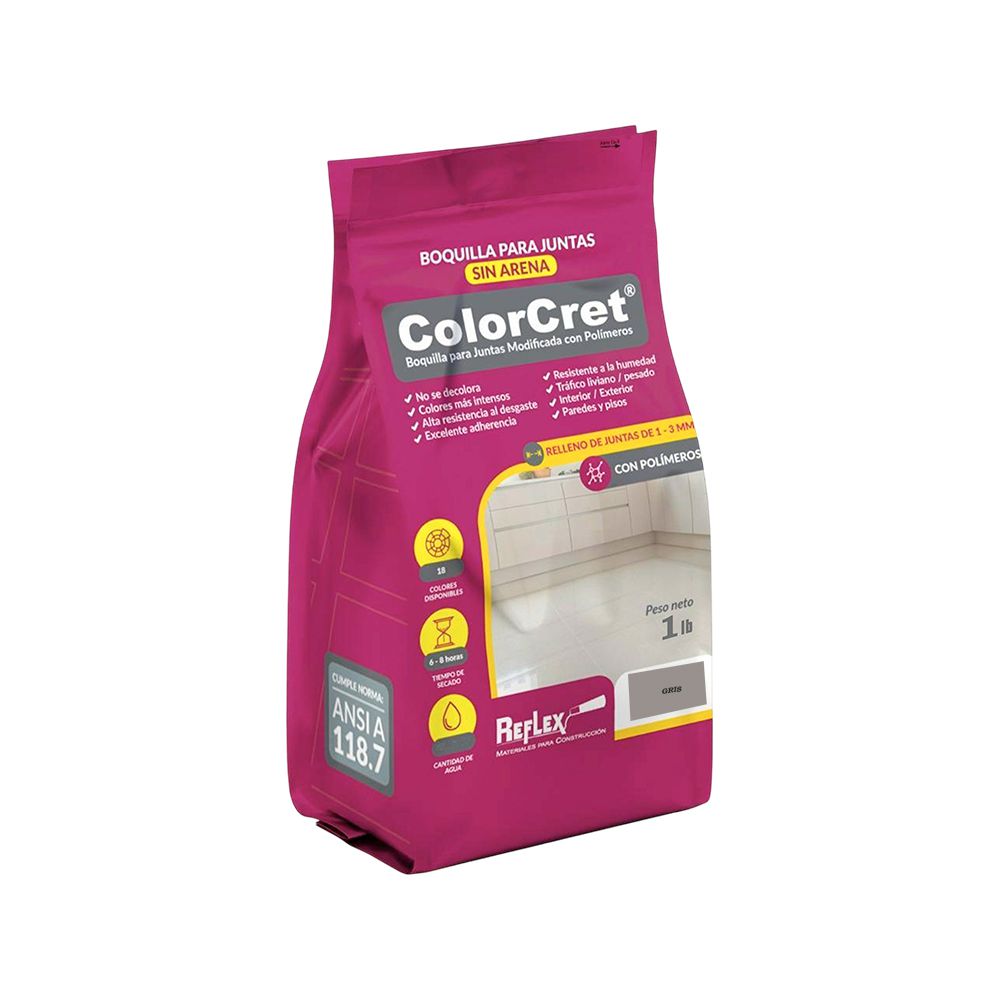 PORCELANA GRIS CLARO SIN ARENA LIBRA COLORCRET REFLEX