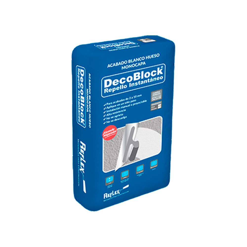 DECOBLOCK BLANCO GRANO FINO INTERIOR 5KG. REFLEX