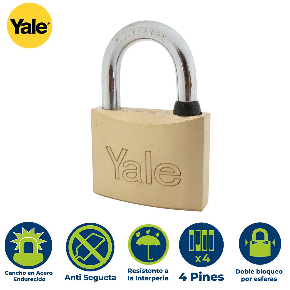 CANDADO LATON 30MM YALE 110-30